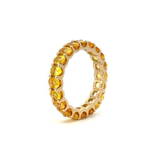Load image into Gallery viewer, Eternity Ring 14KGold s/w Yellow Sapphire