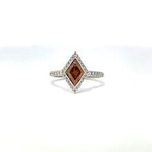 Load image into Gallery viewer, #30059 Handmade Ring 18K W gold s/w GIA Fancy Deep Brownish yellowish orange 1.06cts