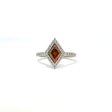 Load image into Gallery viewer, #30059 Handmade Ring 18K W gold s/w GIA Fancy Deep Brownish yellowish orange 1.06cts