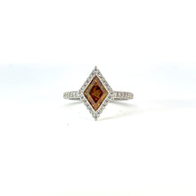 Load image into Gallery viewer, #30059 Handmade Ring 18K W gold s/w GIA Fancy Deep Brownish yellowish orange 1.06cts