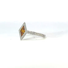 Load image into Gallery viewer, #30059 Handmade Ring 18K W gold s/w GIA Fancy Deep Brownish yellowish orange 1.06cts