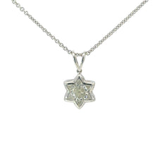 Load image into Gallery viewer, Star of David Pendent 18KW Gold s/w Delta Cut Diamonds