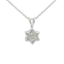Load image into Gallery viewer, Star of David Pendent 18KW Gold s/w Delta Cut Diamonds