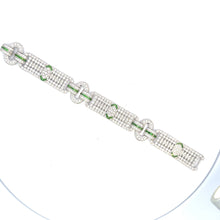 Load image into Gallery viewer, Bracelet 18KW Gold Art Deco s/w Diamond and Tzavotaite