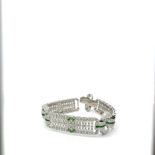 Load image into Gallery viewer, Bracelet 18KW Gold Art Deco s/w Diamond and Tzavotaite