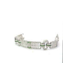 Load image into Gallery viewer, Bracelet 18KW Gold Art Deco s/w Diamond and Tzavotaite