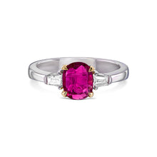 Load image into Gallery viewer, RING 18KWGOLD S/W RUBY AND DIAMOND