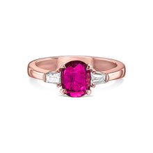 Load image into Gallery viewer, RING 18KWGOLD S/W RUBY AND DIAMOND