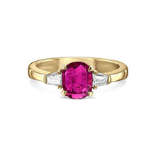 Load image into Gallery viewer, RING 18KWGOLD S/W RUBY AND DIAMOND