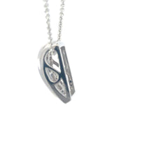 Load image into Gallery viewer, Pandent 18KW Gold s/w Sapphire &Diamond