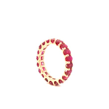 Load image into Gallery viewer, Eternity Ring set with Oval Ruby natural set with 14K Rose Gold.