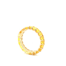 Load image into Gallery viewer, Eternity Ring 14KGold s/w Yellow Sapphire