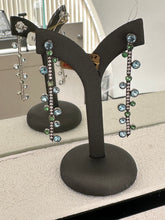 Load image into Gallery viewer, Earrings 18KWGOLD S/w Diamond &Tzv & Blue Topaz