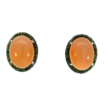 Load image into Gallery viewer, Earrings 18KWGOLD s/w Browen Chalzedoni &Tzavoraite.