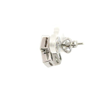 Load image into Gallery viewer, Earrings 18KWGOLD s/w Invisible diamond &Invisible Sapphire.