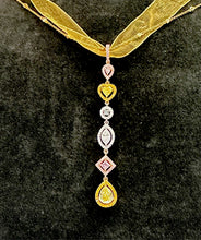 Load image into Gallery viewer, PENDANT PT950&P+YGOLD s/w Fancy intense yellow &Fancy intense Pink