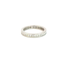 Load image into Gallery viewer, Eternity Band Ring 18KWGOLD s/w Princess diamond.