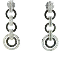 Load image into Gallery viewer, Earrings 18KWGOLD s/w White &Black diamond.