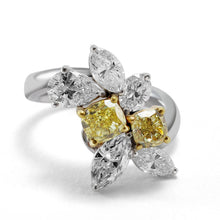 Load image into Gallery viewer, PT950&18ky gold s/w fancy intense diamond