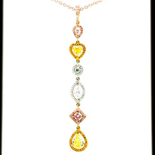 Load image into Gallery viewer, Pa dent PT95O+P+Y 18K s/w Fancy cocktails natural diamond