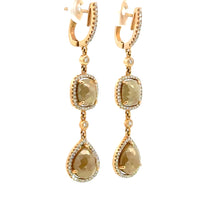Load image into Gallery viewer, Earrings 18KPGOLD s/w Ice diamond&white diamond