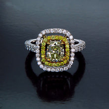 Load image into Gallery viewer, Ring PT950&18ky gold s/w fancy yellow