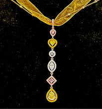 Load image into Gallery viewer, PENDANT PT950&P+YGOLD s/w Fancy intense yellow &Fancy intense Pink