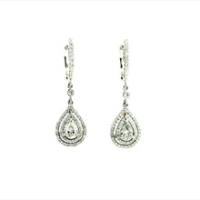 Load image into Gallery viewer, Earrings 18KWGOLD s/w PS Diamond &Round Diamond.
