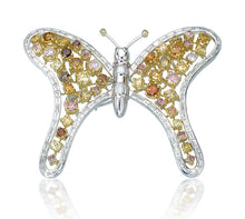 Load image into Gallery viewer, Brooch Pt950 & 18k yellow gold s/w Natural fancy color diamond