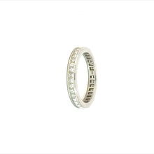 Load image into Gallery viewer, Eternity Band Ring 18KWGOLD s/w Princess diamond.