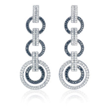 Load image into Gallery viewer, Earrings 18KWGOLD s/w White &Black diamond.