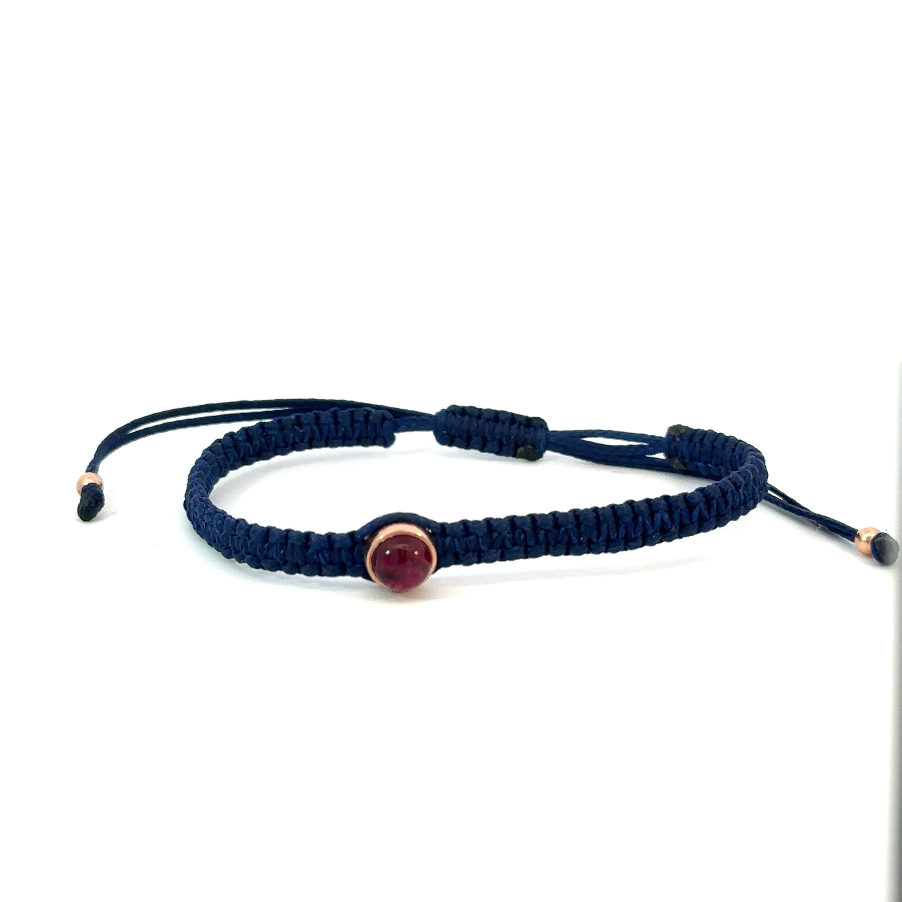 Braided bracelet 14KPGold s/w CAB Pink Tourmaline