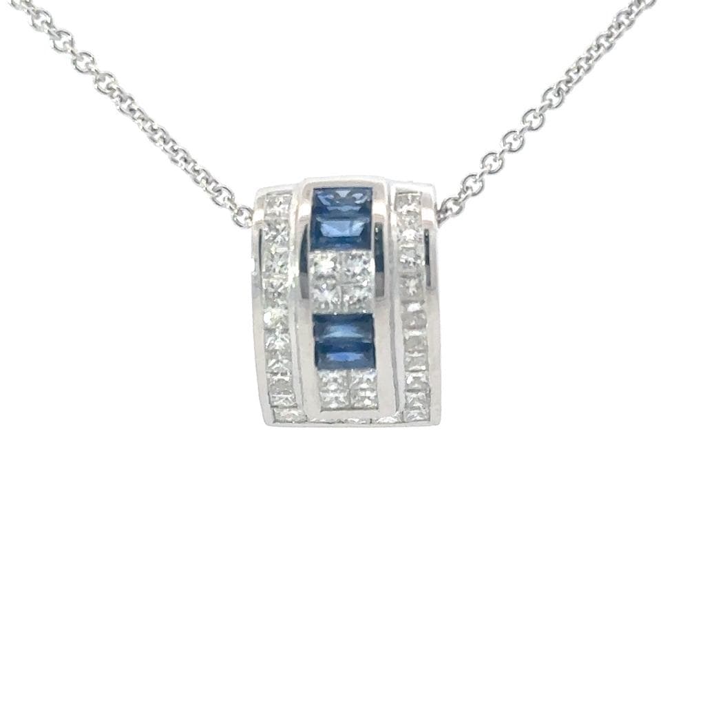 Pandent 18KW Gold s/w Sapphire &Diamond