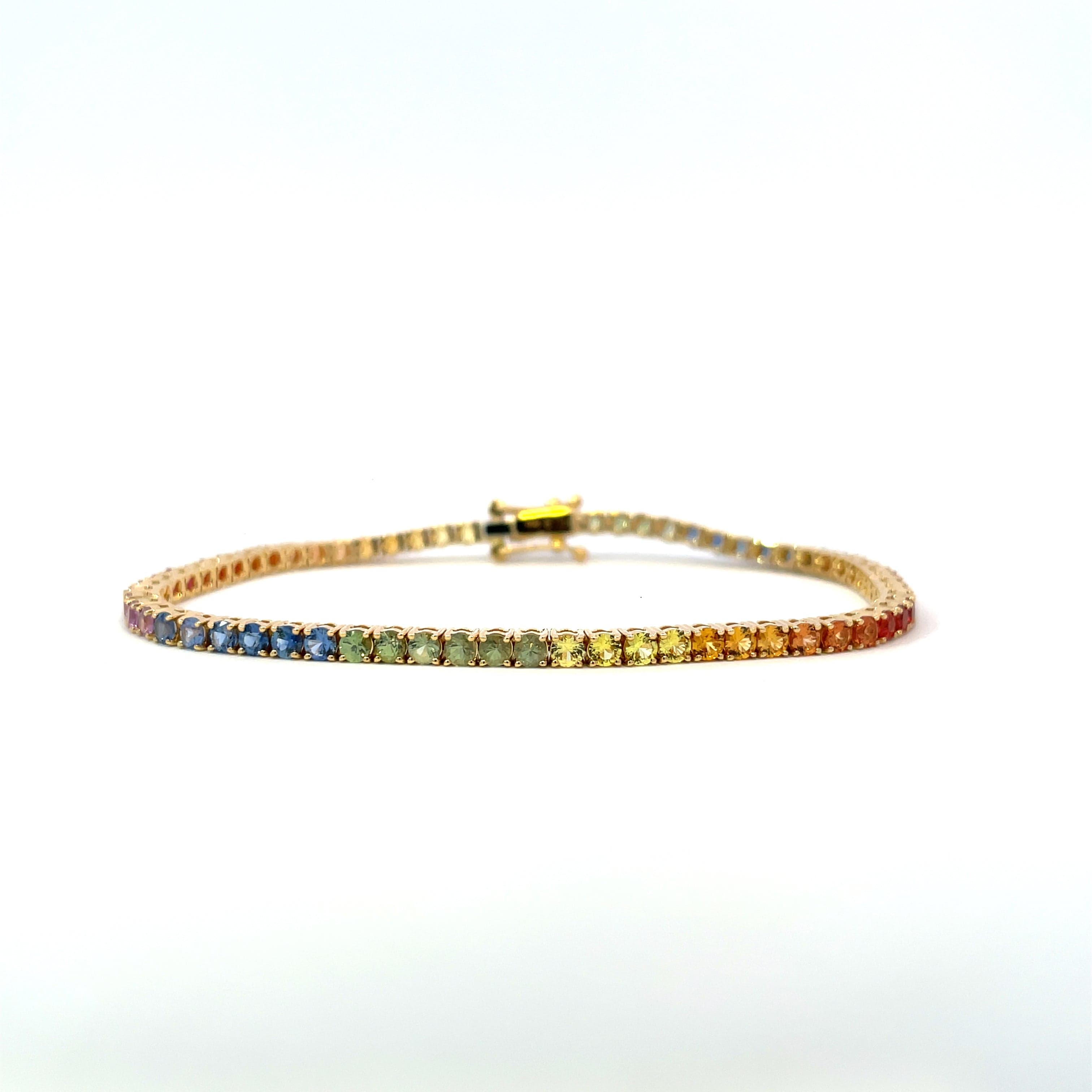BRACLET 18KY GOLD S/W SAPPHAIRE AND RUBY