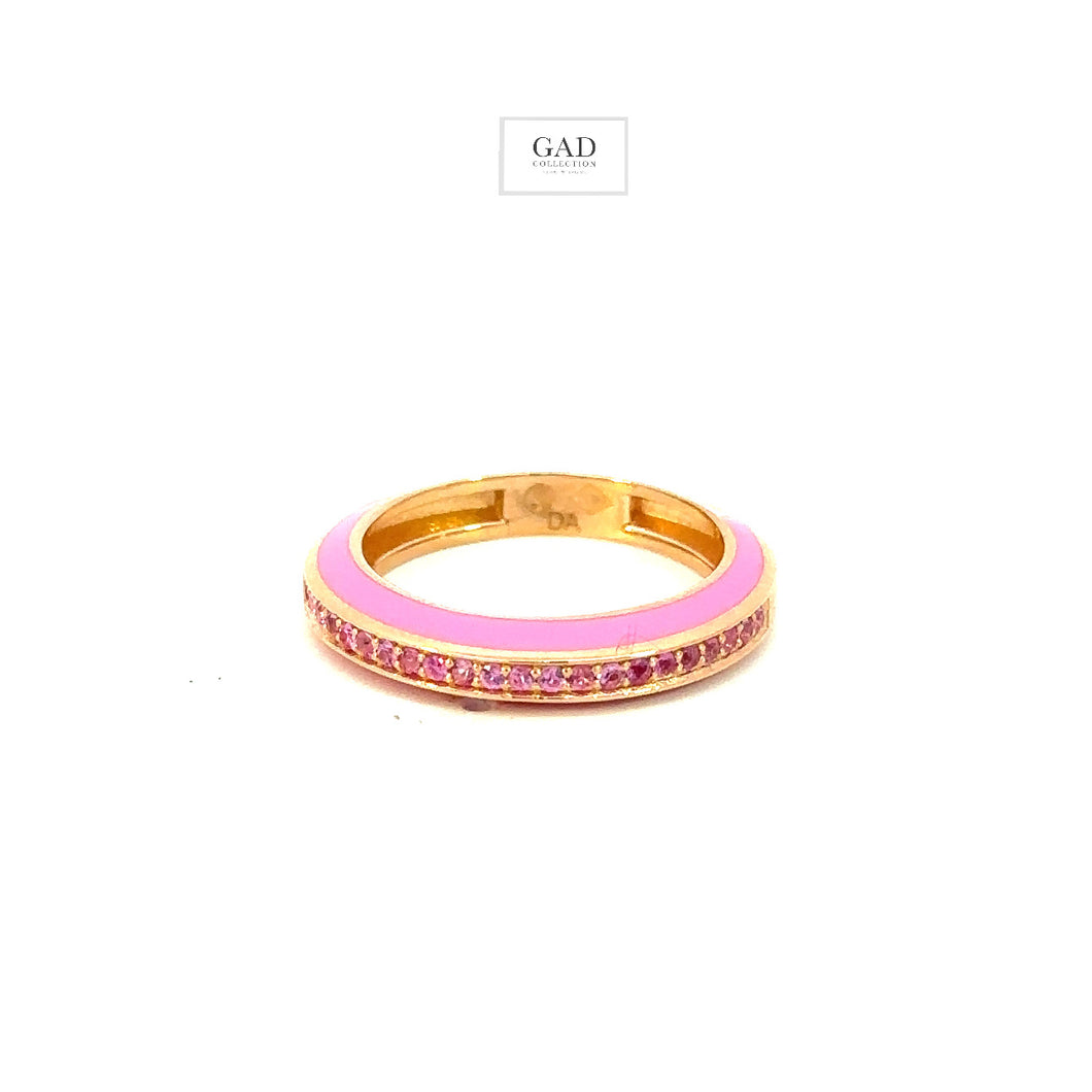 Ring 14KPink Gold s/w Pink Sapphire