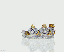 Load and play video in Gallery viewer, Ring 18kw gold s/w white &amp;yellow diamond
