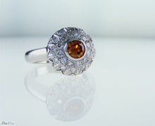 Load and play video in Gallery viewer, Ring 18KWGOLD s/w Fancy Deep Yellow diamond &amp;white diamond
