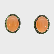 Load and play video in Gallery viewer, Earrings 18KWGOLD s/w Browen Chalzedoni &amp;Tzavoraite.
