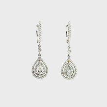 Load and play video in Gallery viewer, Earrings 18KWGOLD s/w PS Diamond &amp;Round Diamond.
