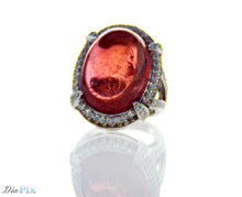 Load image into Gallery viewer, Ring 18KW GOLD s/w Tourmaline &amp;diamond
