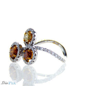 Load image into Gallery viewer, H.M Ring PT950&amp;18KY GOLD s/w Natural Fancy Orange brown diamond
