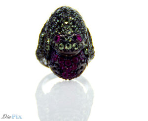 Ring 18KW GOLD s/w Sapphire &Ruby