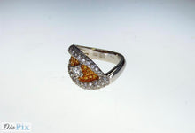 Load image into Gallery viewer, RING PT950&amp;YGOLD s/w LILY Cut Diamond &amp; Natural Fancy Diamond &amp;White Diamond
