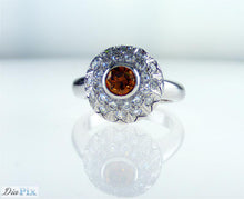 Load image into Gallery viewer, Ring 18KWGOLD s/w Fancy Deep Yellow diamond &amp;white diamond
