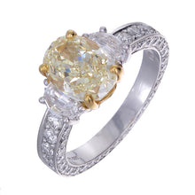 Load image into Gallery viewer, H.M Ring PT950&amp;18ky gold s/w Fancy intense yellow Diamond
