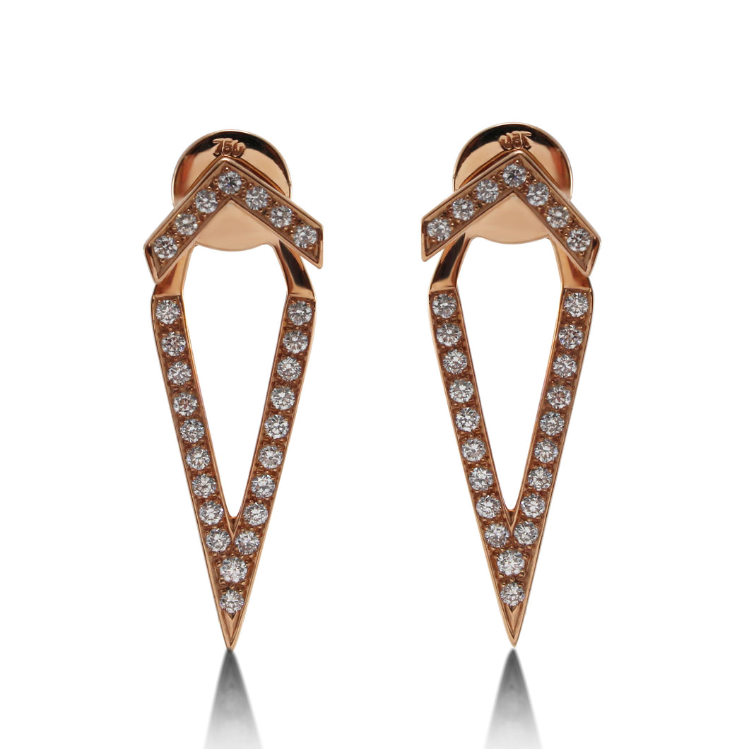 Earrings 18KPGOLD s/w Diamond