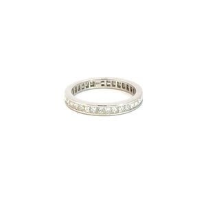 Eternity Band Ring 18KWGOLD s/w Princess diamond.