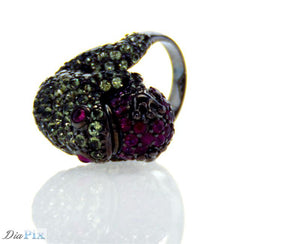 Ring 18KW GOLD s/w Sapphire &Ruby