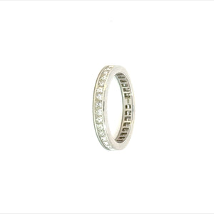 Eternity Band Ring 18KWGOLD s/w Princess diamond.