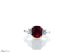 Load image into Gallery viewer, RING PT950&amp;18KY s/w Ruby&amp;Diamond
